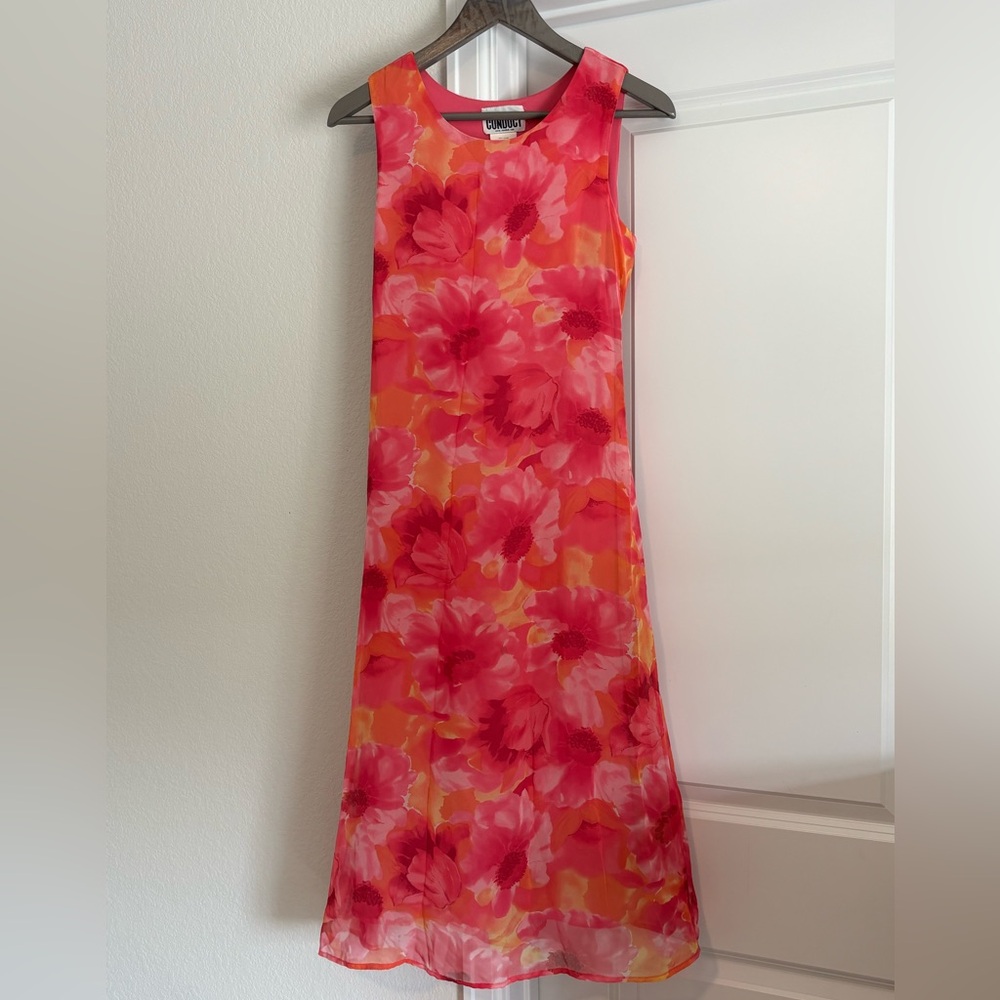 Vintage Floral Midi Dress